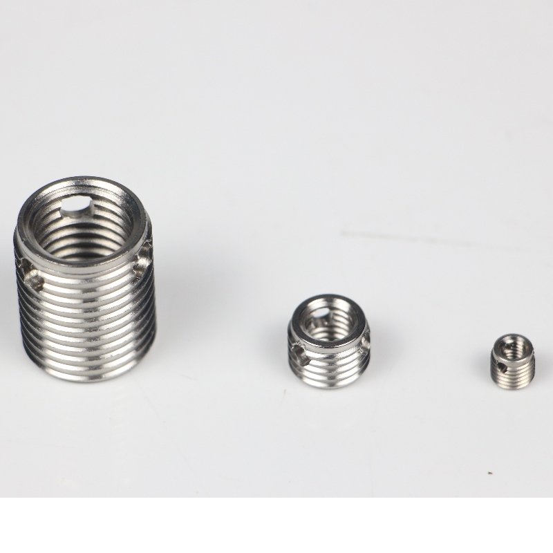 307 000 080.500 302 M8*1.25*12*1.5*9L self-tapping thread inserts with 3holes without burrs 500K stock